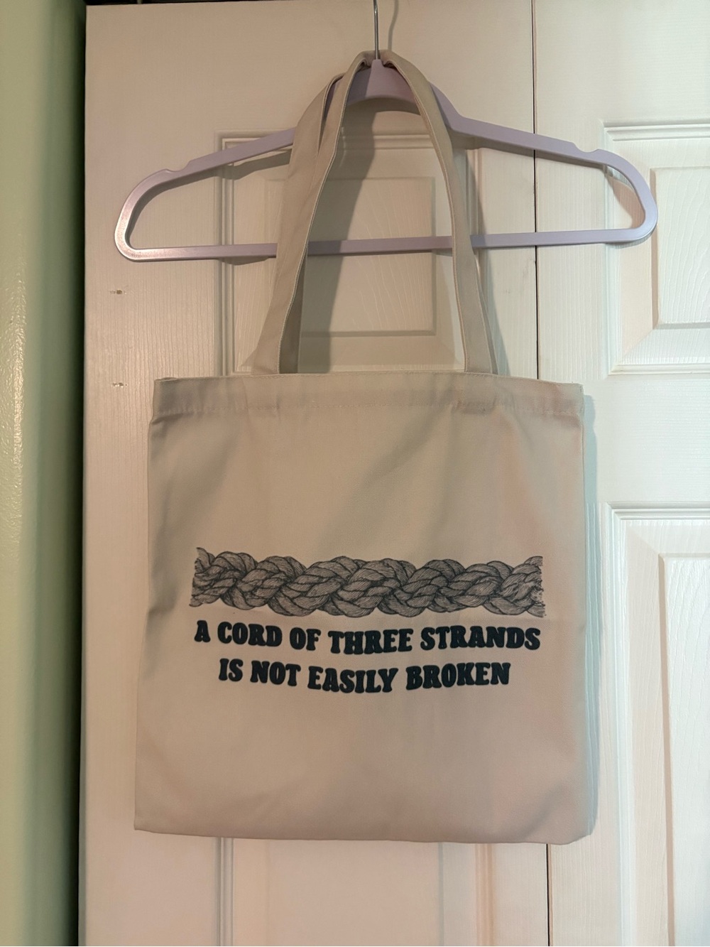 Canvas Tote Bag with Rope Graphic